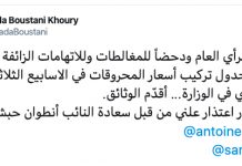 توضيح من ندى بستاني خوري